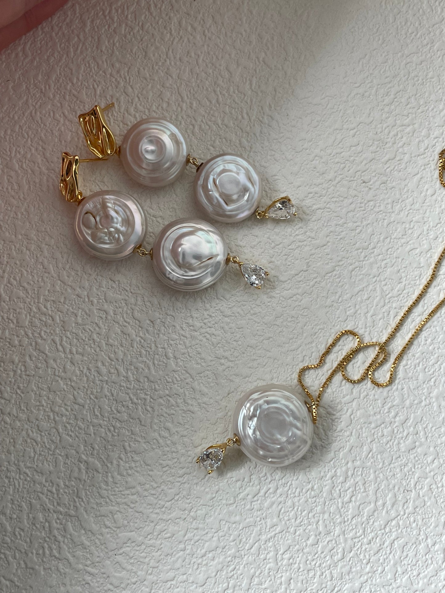 'Roman Holiday' Double Pearl Earrings