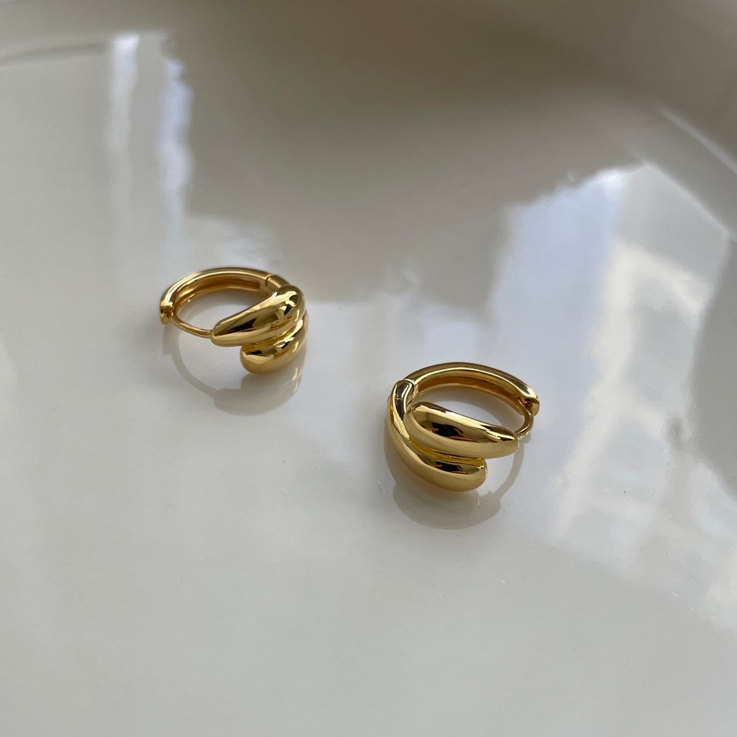 Gold Drop Hoops