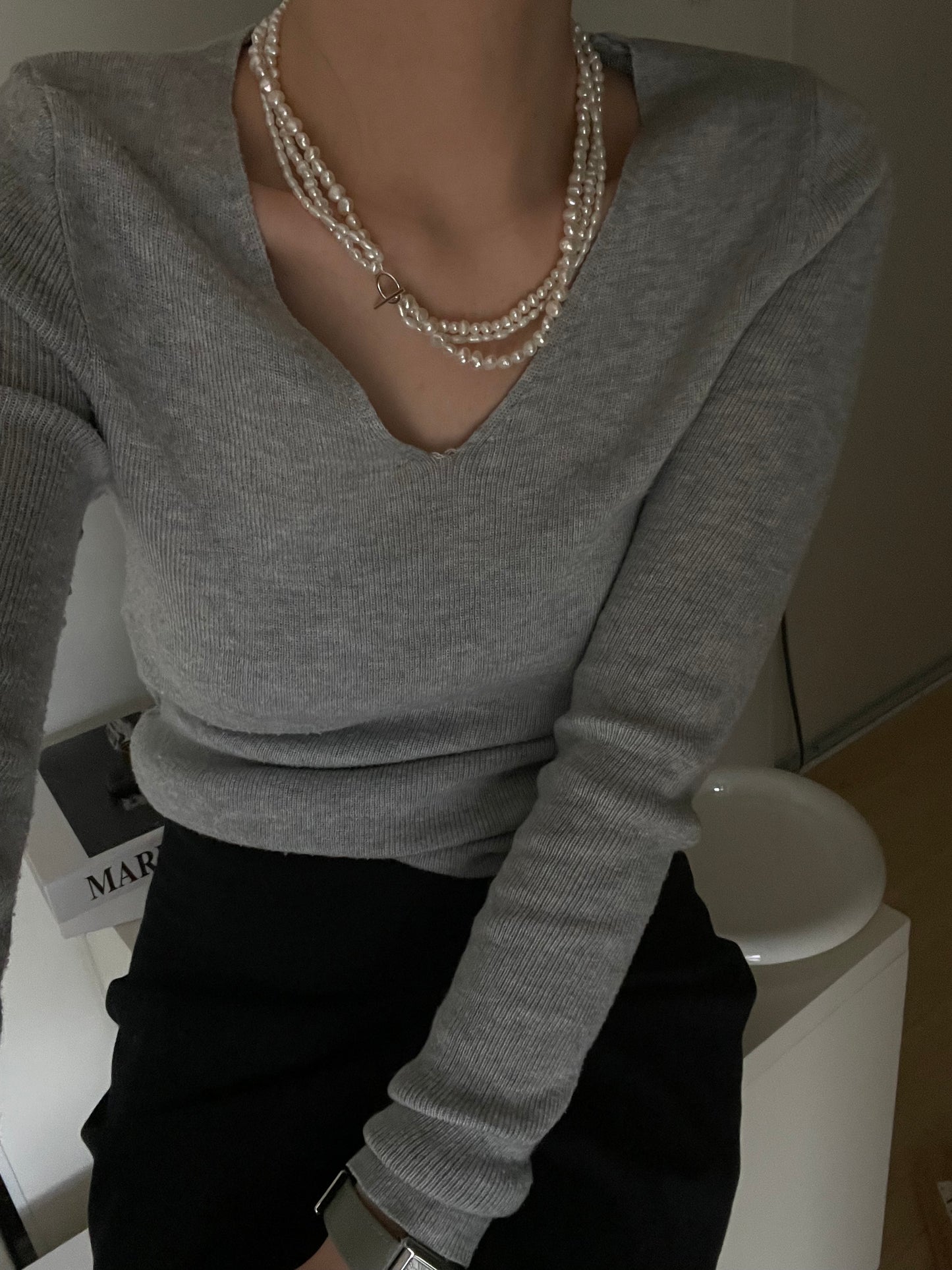 Multi-Layer Mini Pearl Necklace