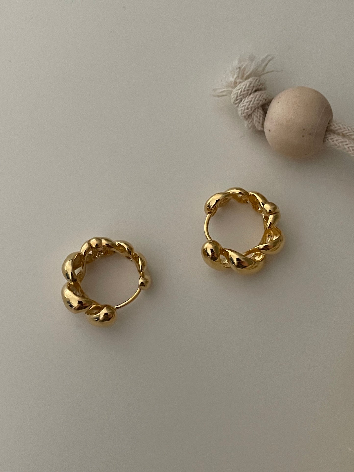 Gold Twist Hoops