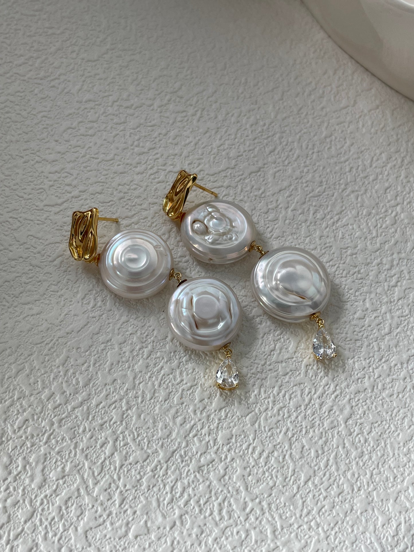 'Roman Holiday' Double Pearl Earrings